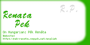 renata pek business card