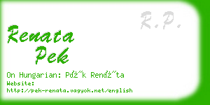 renata pek business card